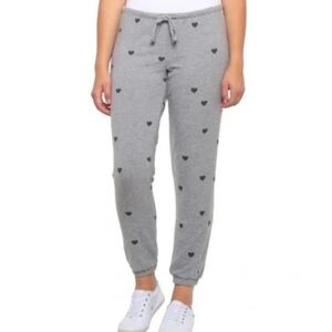 Chaser Heart Grey Cozy Pants Size S